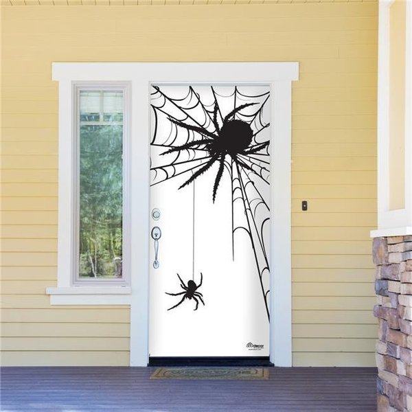 My Door Decor My Door Decor 285906HALL-003 36 x 80 in. Spiders Halloween Front Door Mural Sign Banner Decor; Multi Color 285906HALL-003